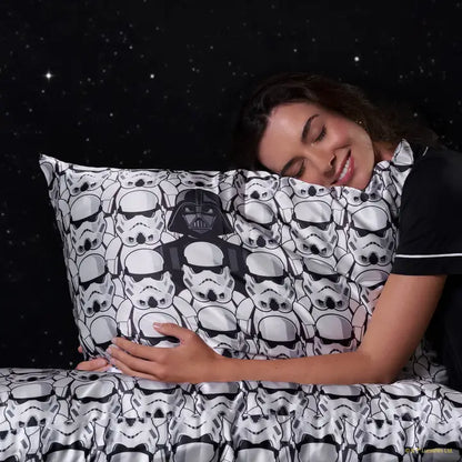 Star Wars™ & Kitsch Satin Pillowcase in Darth Vader & Stormtroopers