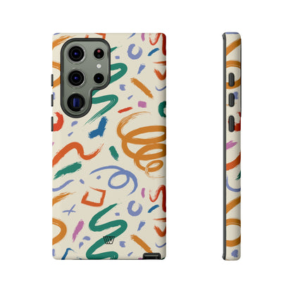DOODLE BRUSH STROKES | Tough Phone Case