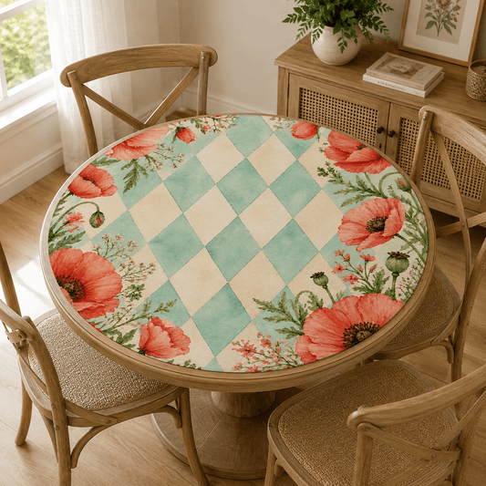Harlequin Romance Poppy Play Round Mahjong Mat