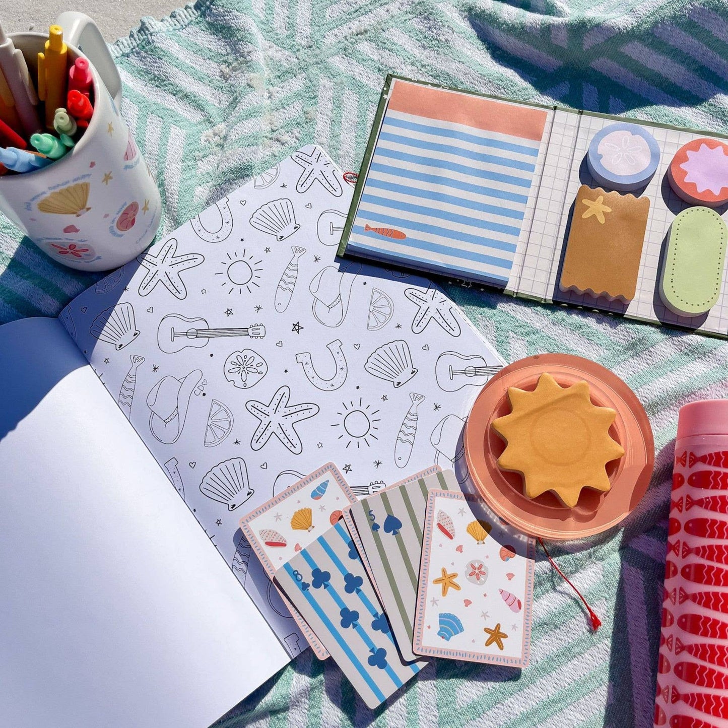 "COMING SOON" Sunny Beach & Coastal Sticky Notes Set