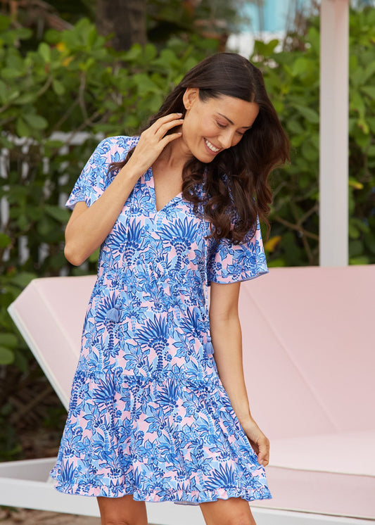 Palm Beach Short Sleeve Tiered Dress