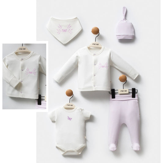 Butterfly 5-Piece Organic Cotton Newborn Set