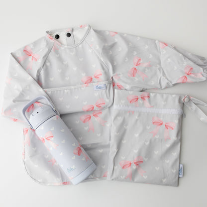 The Grayson Long Sleeve Bib - Sweetheart Bows