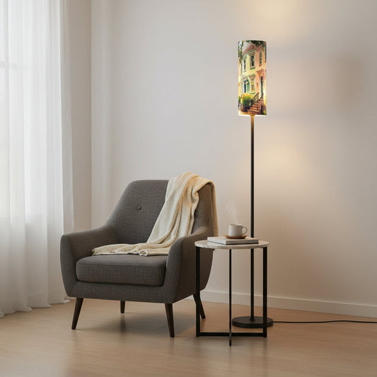 Charleston South Carolina Rainbow Row Modern Floor Lamp
