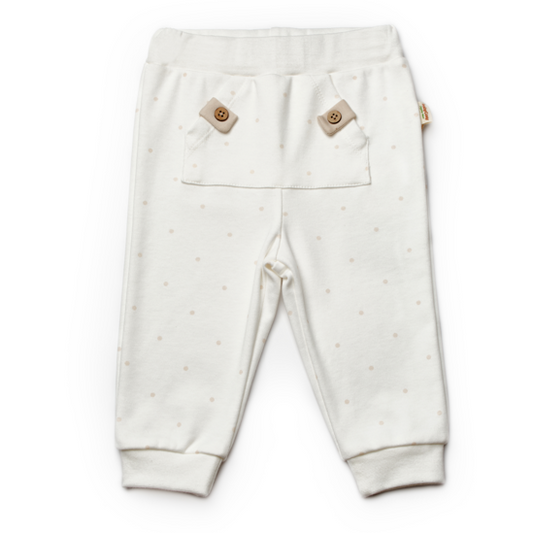 Ecru Polka Dot Pants Organic