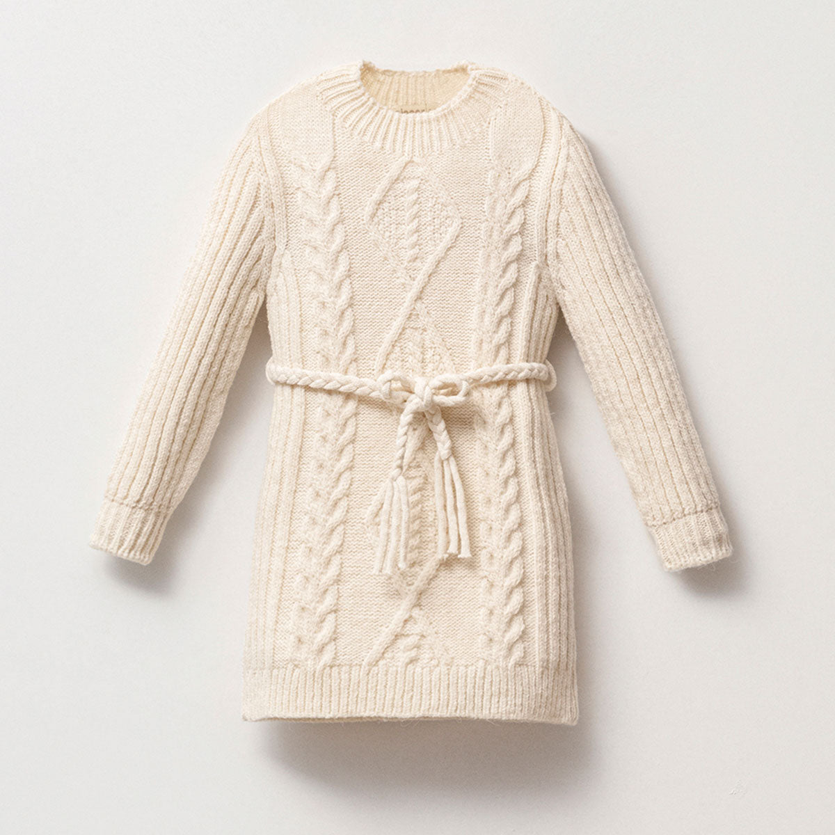 Winter Ivory Cable Knit Dress