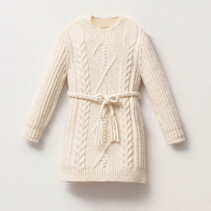 Winter Ivory Cable Knit Dress