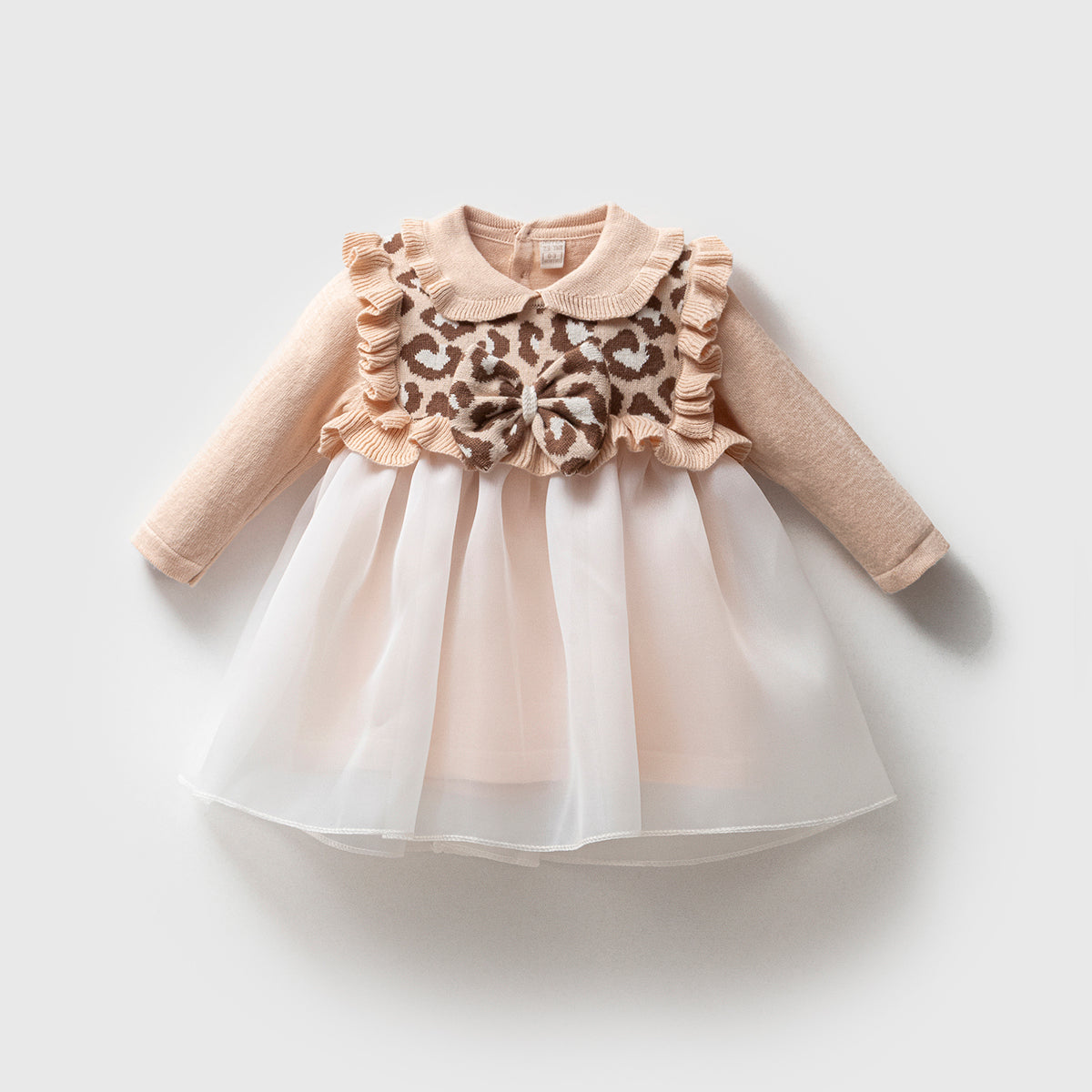 Leopard Charm Ruffle Tulle Dress