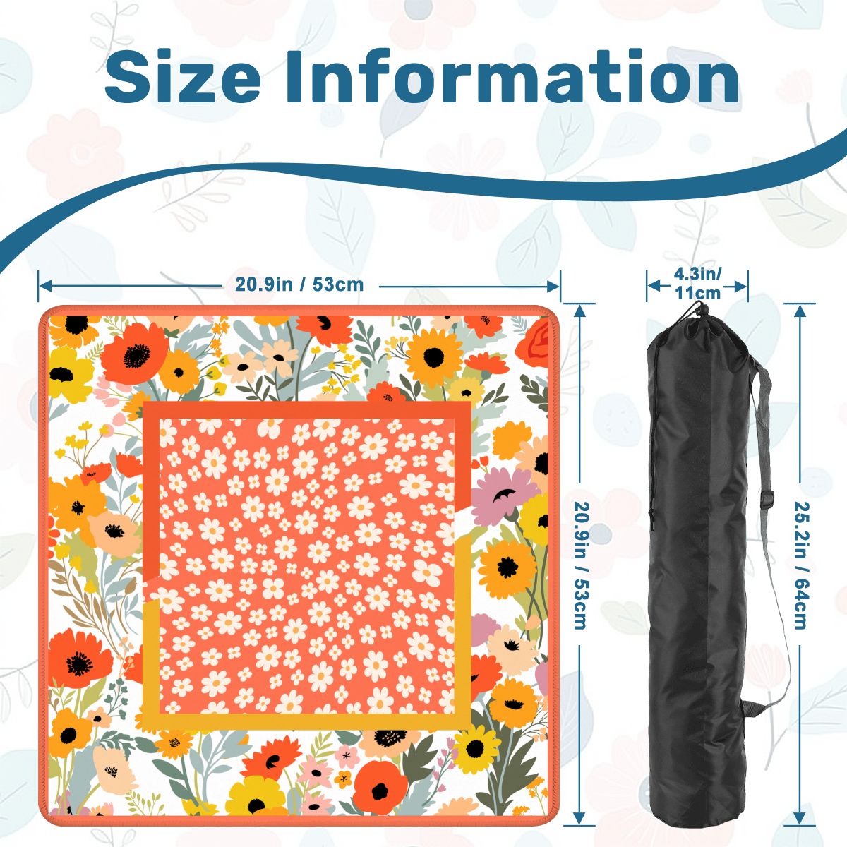 Mini Mahjong Mat Modern Floral Daisy