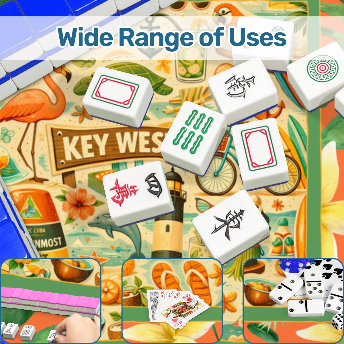 The Florida Keys Mini Travel Mahjong Mat