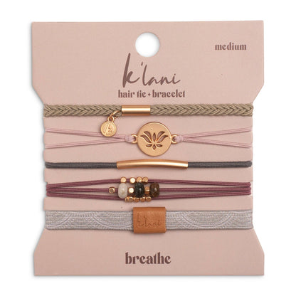 "Breathe" Hair Tie Bracelet Set
