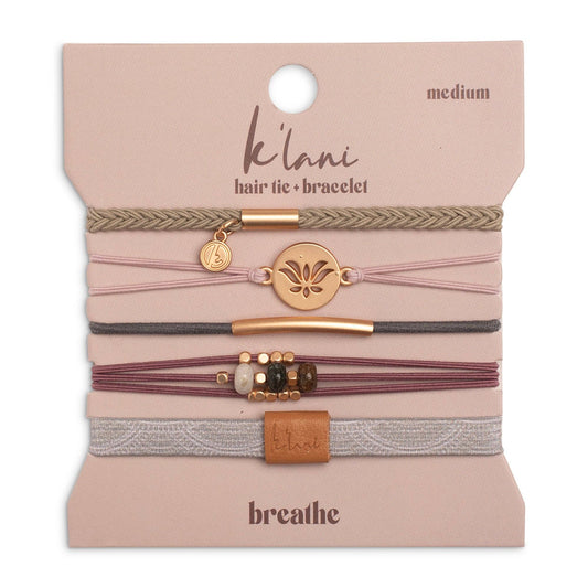 "Breathe" Hair Tie Bracelet Set