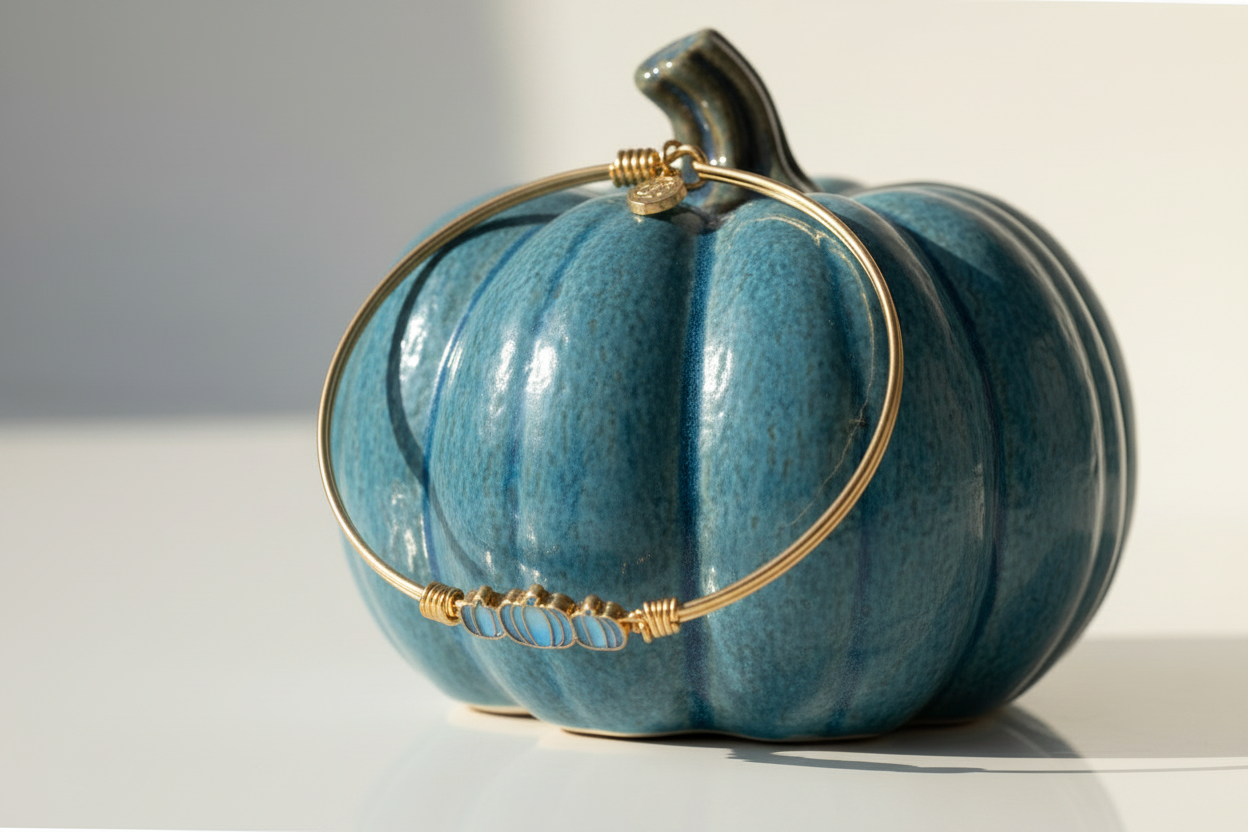 Denim Ombre Pumpkin Patch Medley Bangle Bracelet