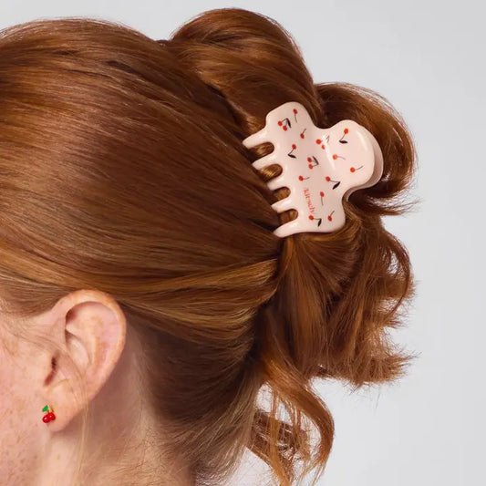 Recycled Plastic Medium Cloud Clip - Cherry Print