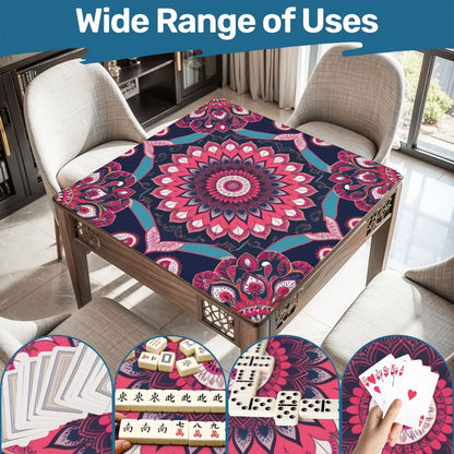 Boho Mandala, Pink, Purple Mahjong Mat