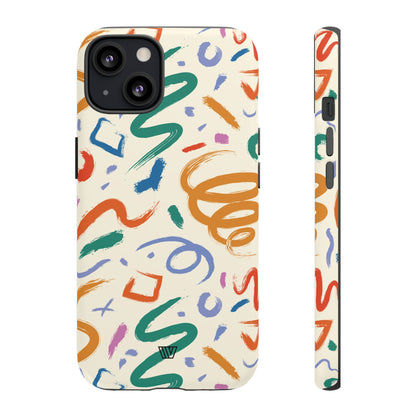 DOODLE BRUSH STROKES | Tough Phone Case