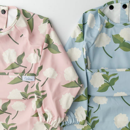 The Grayson Long Sleeve Bib - Hydrangeas