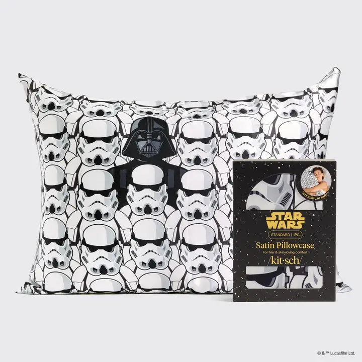 Star Wars™ & Kitsch Satin Pillowcase in Darth Vader & Stormtroopers