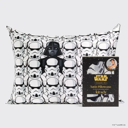 Star Wars™ & Kitsch Satin Pillowcase in Darth Vader & Stormtroopers