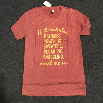 "Count Me In - Fall Edition" Tee (S, XL)