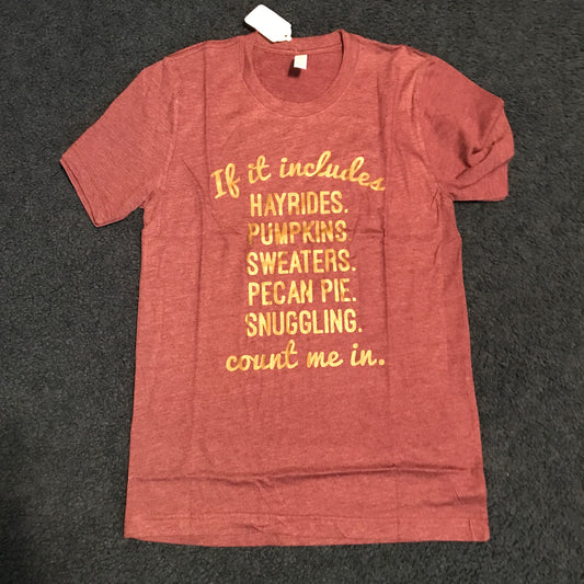 "Count Me In - Fall Edition" Tee (S, XL)