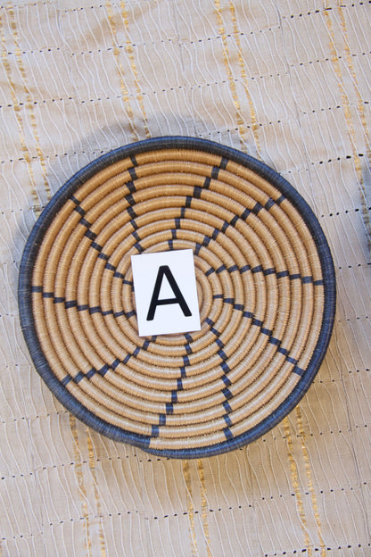 African Baskets, Earthy Neutral Global Decor, from Rwanda, Assorted Sizes
