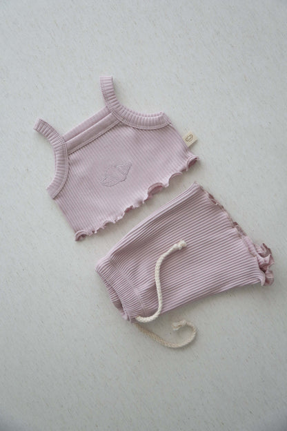 Lilac Crop-Short Set