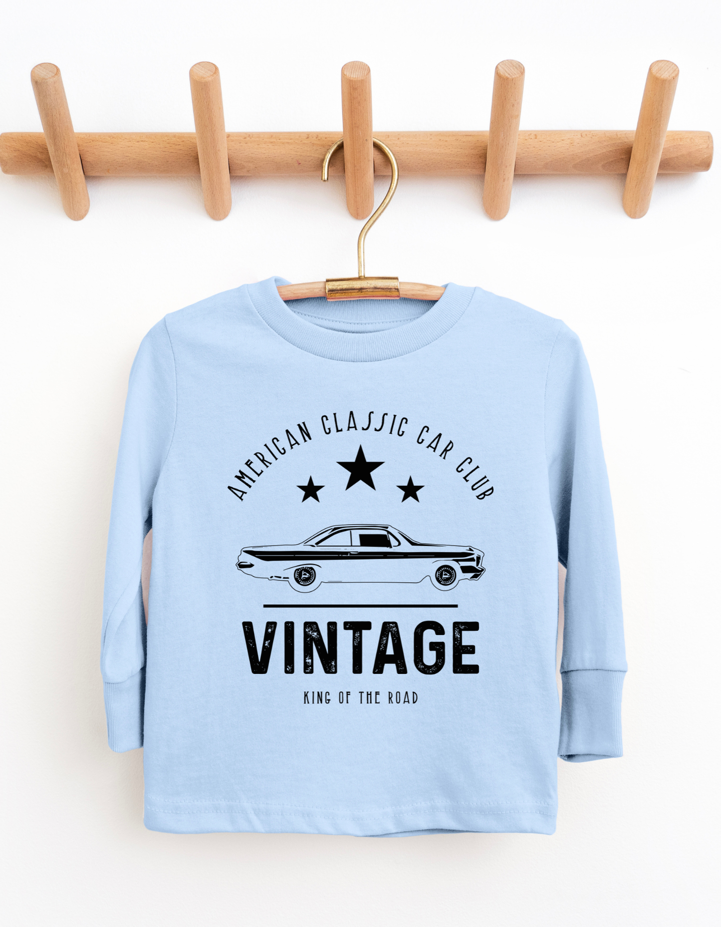 Vintage Car Youth & Toddler Long Sleeve Graphic Tee