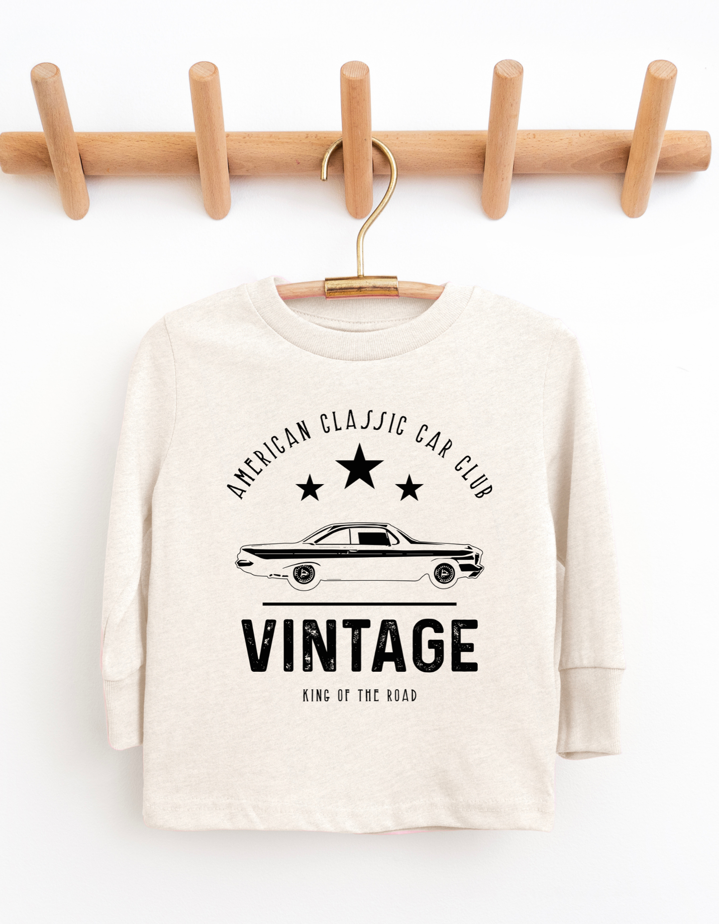 Vintage Car Youth & Toddler Long Sleeve Graphic Tee