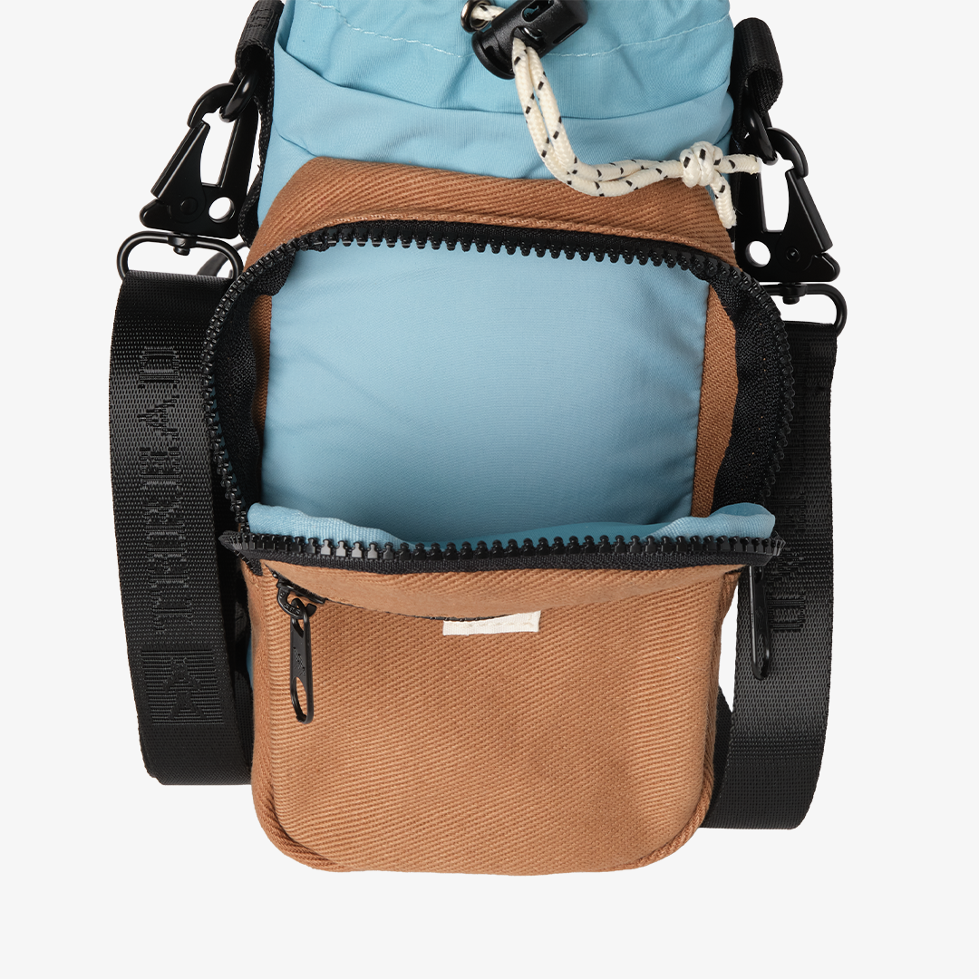 Color Block Canvas - Water Bottle Sling Bag