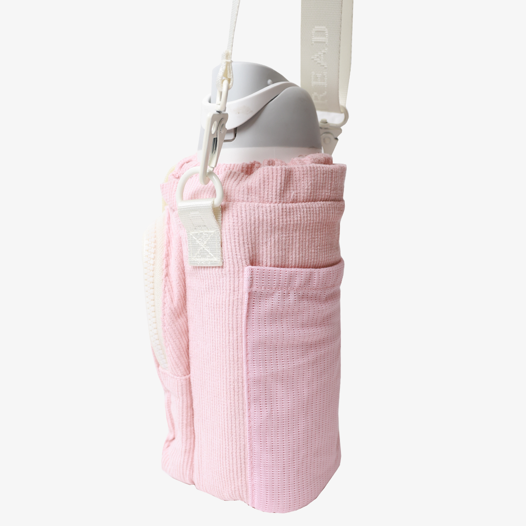Rose Dust Corduroy - Water Bottle Sling Bag