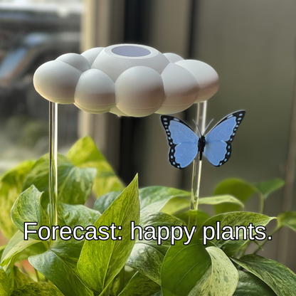 Original Dripping Rain Cloud with Blue Butterfly Charm