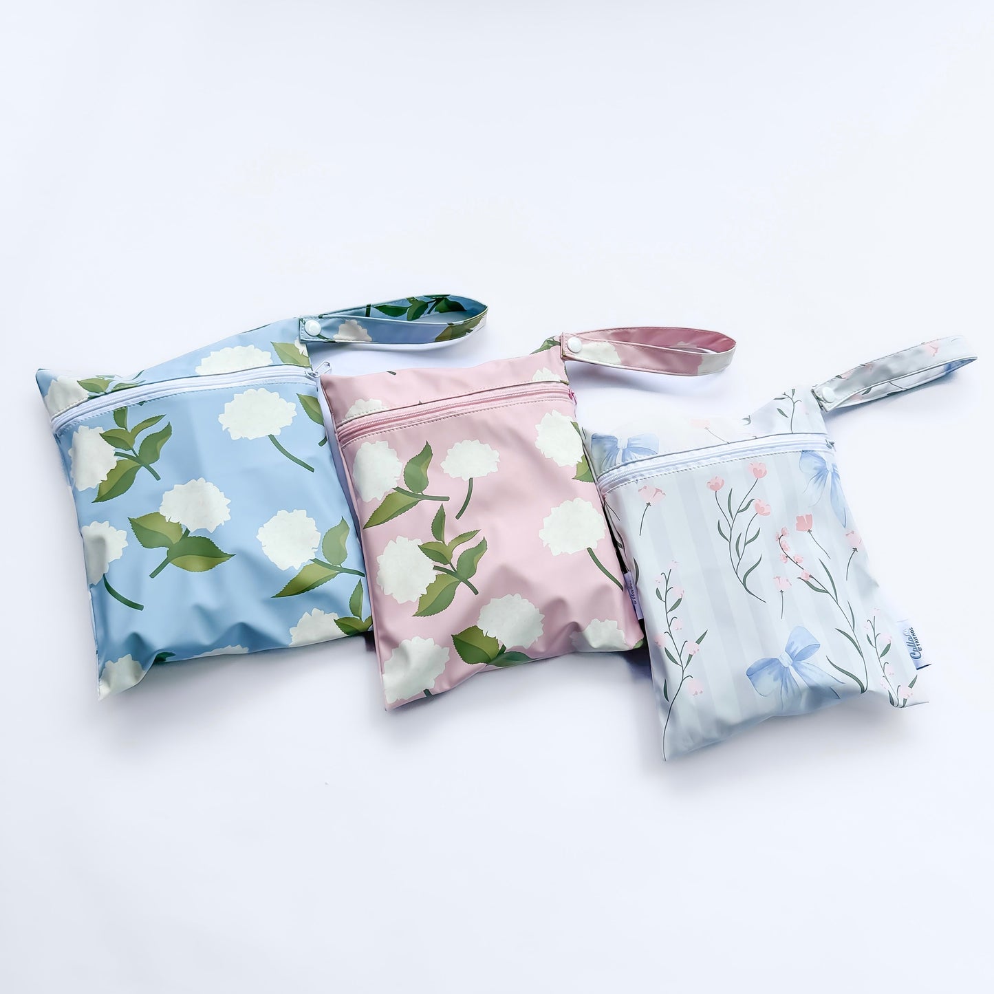 The Grayson Long Sleeve Bib - Hydrangeas