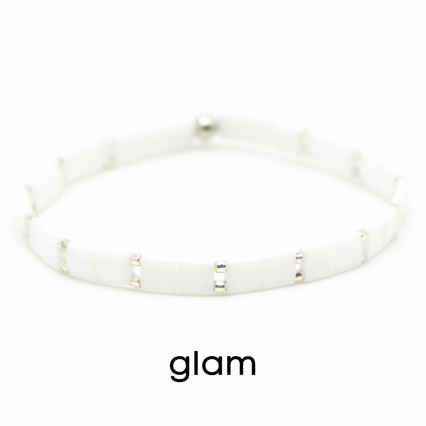 BLACK & SILVER - Tila Bead Bracelets