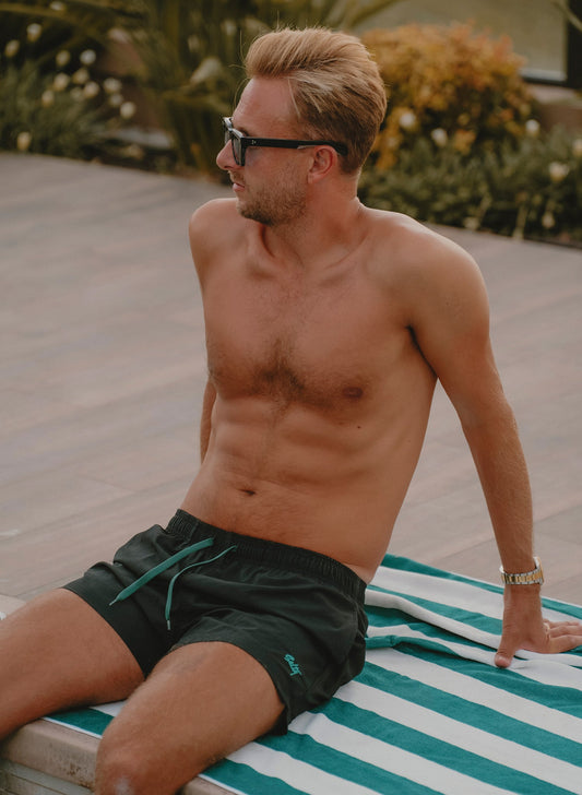 Men’s 5” Inseam Swim Trunks | Solid Black