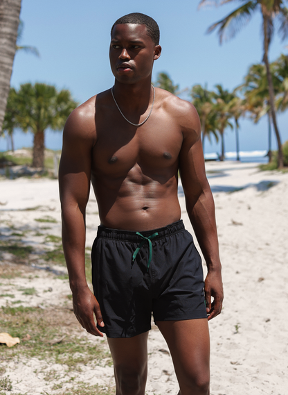 Men’s 5” Inseam Swim Trunks | Solid Black