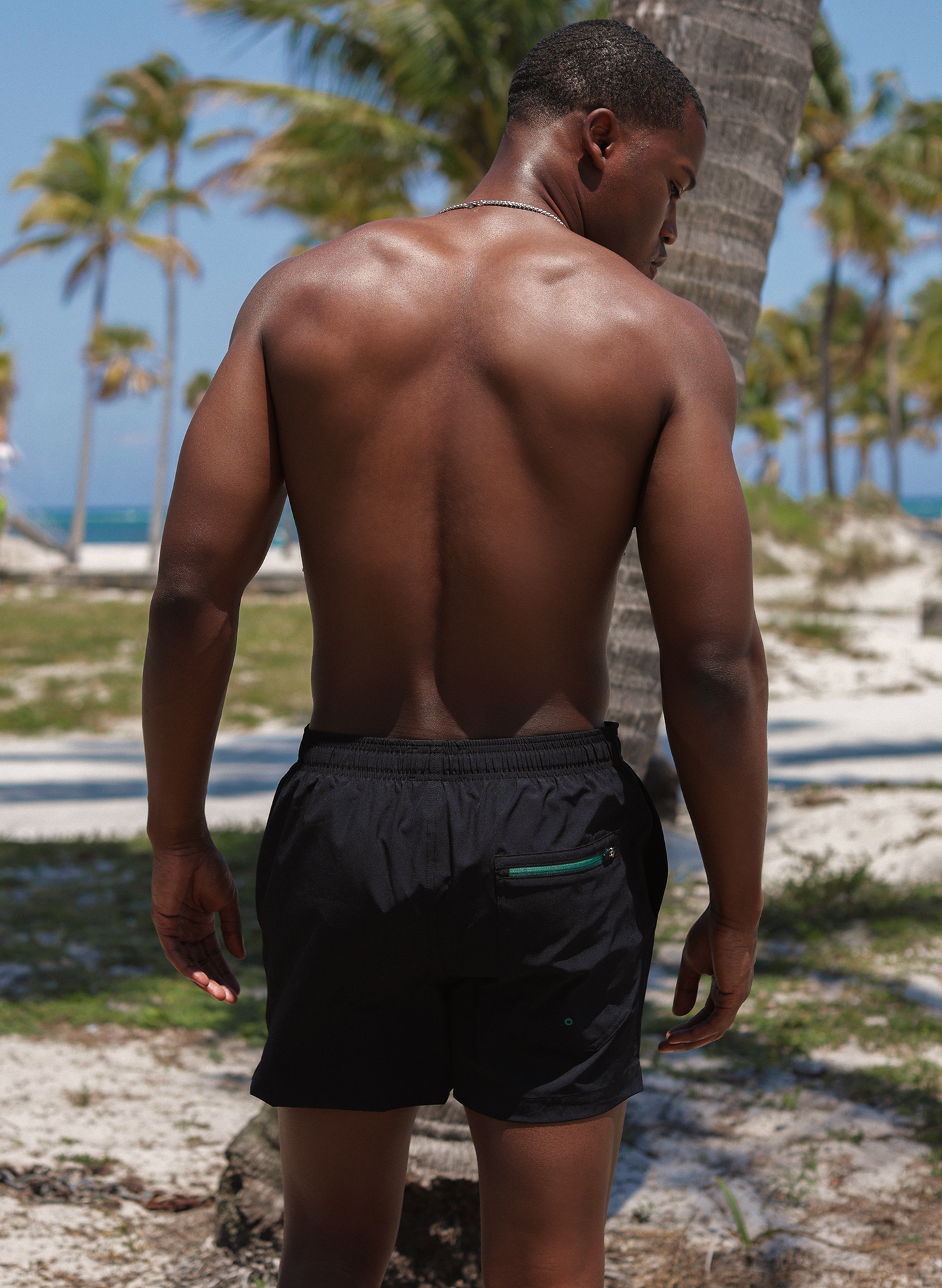 Men’s 5” Inseam Swim Trunks | Solid Black