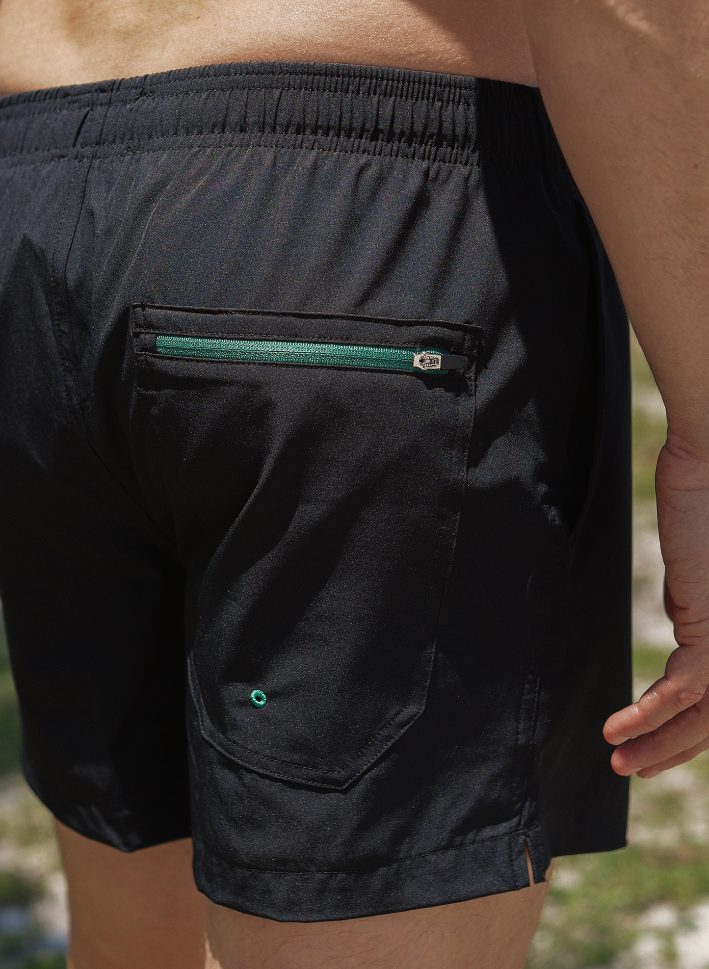 Men’s 5” Inseam Swim Trunks | Solid Black