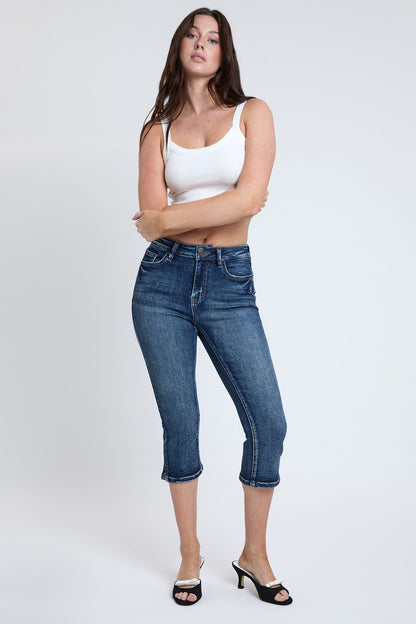 Women's Luxe High Rise Capri with Side Slit