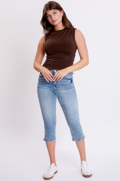Women's Luxe High Rise Capri with Side Slit