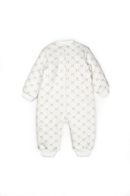 Blush Bow Organic Zip-Up Romper