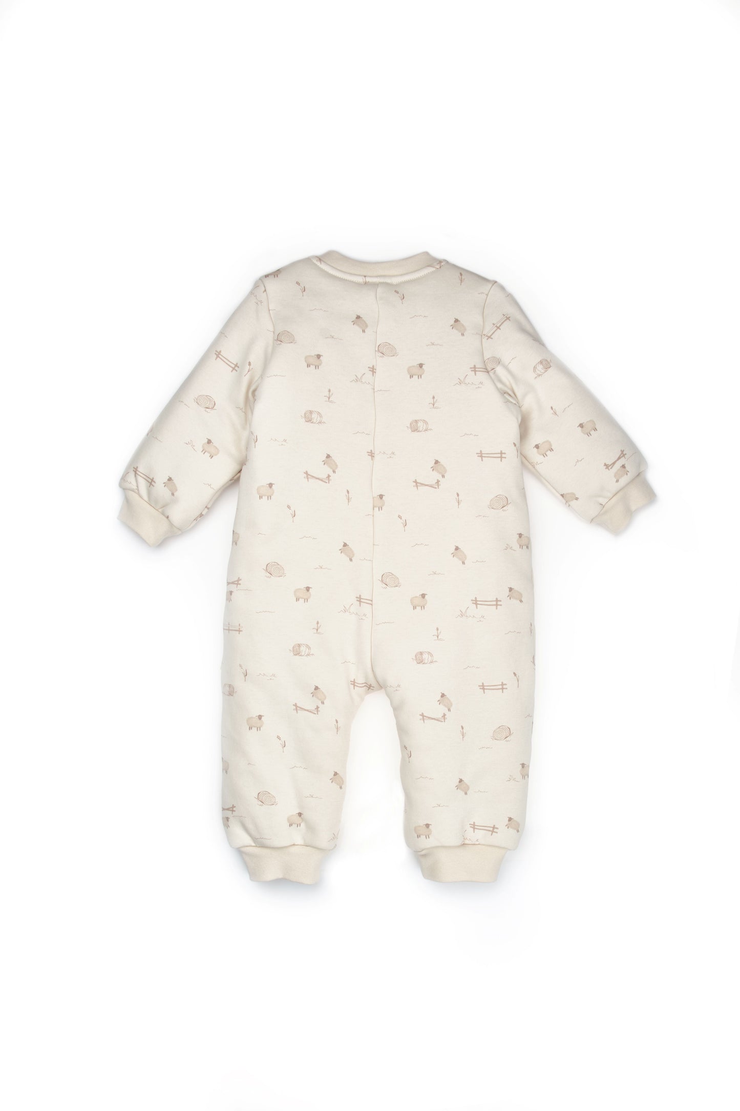 Little Lamb Zip-Up Organic Romper