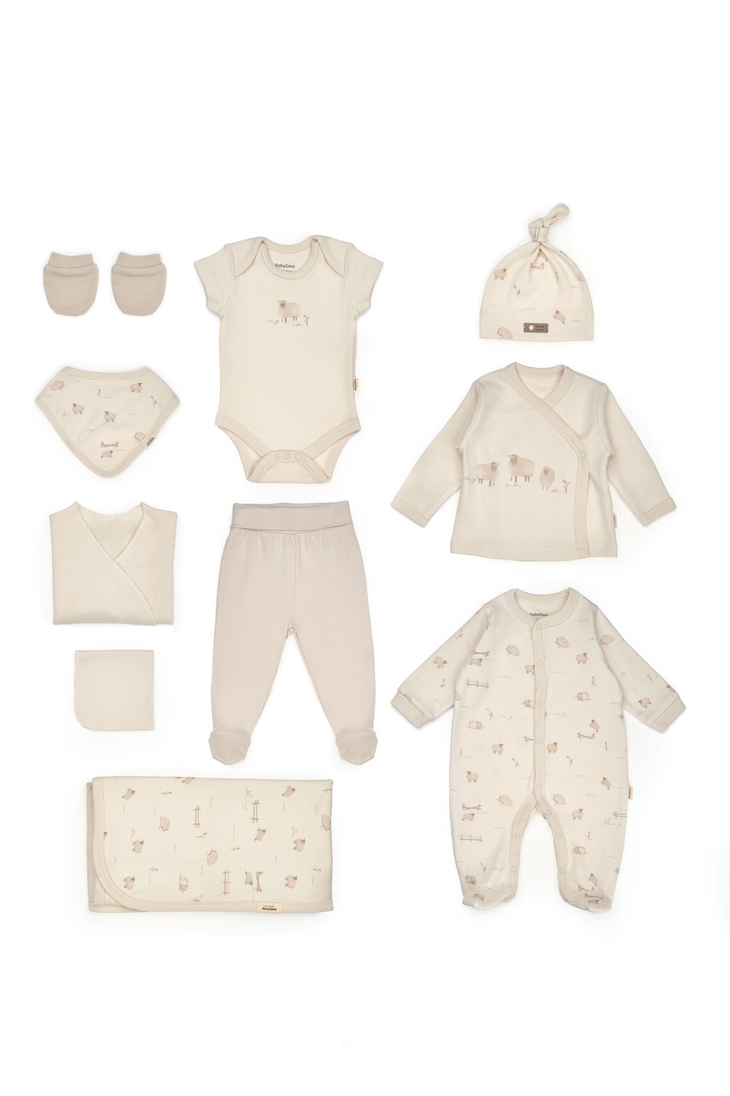 Little Lamb 10-Piece  Organic Newborn Set