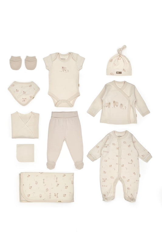 Little Lamb 10-Piece  Organic Newborn Set
