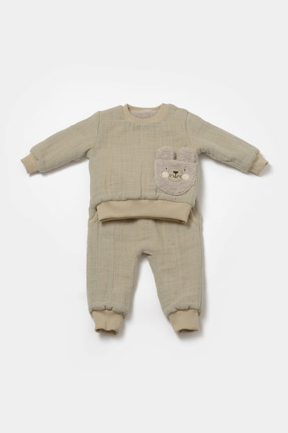 Muslin Green Sherpa 2 Piece Set