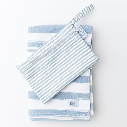 The Kenzie Beach Towel - Brush Stripes