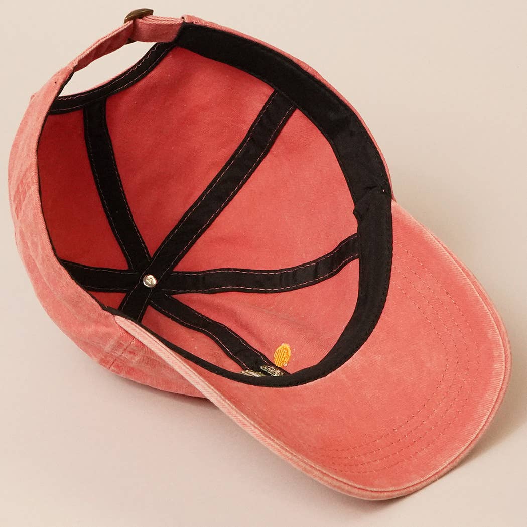 Cactus Embroidered Cotton Baseball Cap