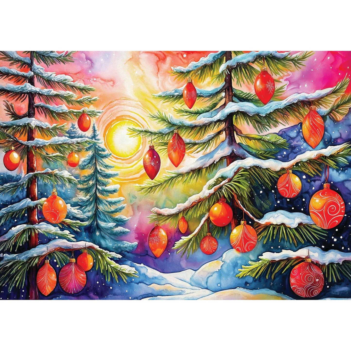 Christmas Sunrise 1000 Piece Jigsaw Puzzle Enjoy