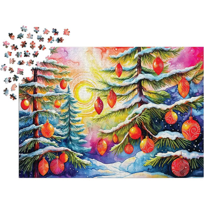 Christmas Sunrise 1000 Piece Jigsaw Puzzle Enjoy