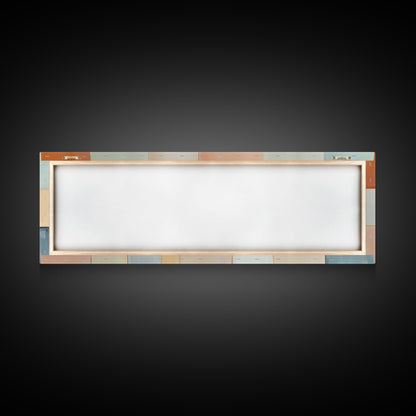 Modern Abstract Framed Canvas | Minimalist Mid Century Modern Wall Art | Large Horizontal Ultra Wide Framed Canvas | MCM Decor